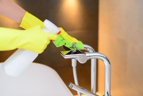 Professional cleaners preparing a Wembley home for a detailed service