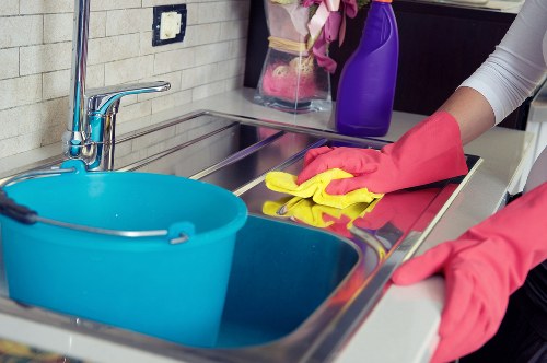 Final stage of a thorough deep cleaning service with safety focus
