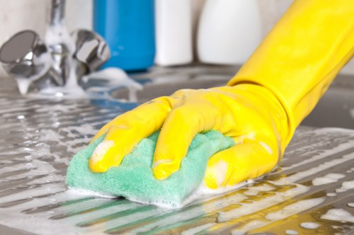 Room-by-room deep cleaning work covering kitchen and bathroom areas